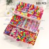 Conjunto de 718/240 Peças de Acessórios de Cabelo para Meninas e Crianças, Conjunto Misto Multicolorido de Elásticos de Cabelo Infantis, Presilhas de Laço e Conjunto de Enfeites de Cabelo