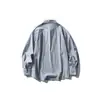 Camisa Longa Relaxada Unisex Yidao Vintage 2026 Primavera Nova Design Japonês Retrô com Bolso Patch