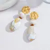 Brincos ovais de resina estilo Melard retrô de fábrica transfronteiriços, brincos femininos, brincos exagerados de alta qualidade europeus e americanos