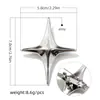 Pronta Entrega Transfronteiriça Unissex Liga Metálica Broche Estrela Cruzada Fecho Borboleta Broche DIY Roupas Bolsa Acessórios