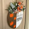 Letrero de Madera para Puerta 'Hola Calabaza' Transfronterizo Letrero de Madera de Halloween Letrero de Puerta de Calabaza de Otoño