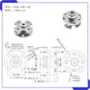 2405 Orificio Pasacables Tipo Disco de 360 Grados Amortiguador de Parada Arbitraria Torque Ajustable Bisagra Móvil Eje Giratorio Amortiguado