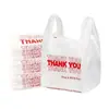 Bolsas de embalaje de plástico HDPE THANK YOU al por mayor del fabricante, bolsas industriales blancas engrosadas, bolsas personalizadas para ropa y regalos