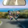 Llavero Colgante Popular Transfronterizo de Acrílico Plano de Mariposa Colgante para Espejo Retrovisor de Coche