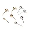 Accesorios para Pendientes DIY Cuentas Metálicas con Argollas, Pendientes de Cuentas Redondas, Pines para Pendientes, Materiales para Accesorios de Joyería al por Mayor