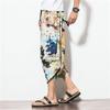 Calças Masculinas de Verão de Perna Larga Calças Tailandesas Masculinas Largas Bloomer Modernas Plus Size Cropped Drop Calças Masculinas Florais