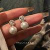 Aretes de mujer más vendidos 2025, nicho de alta gama, temperamento de lujo ligero, aretes de circonita, aretes de aguja de plata 925 al por mayor