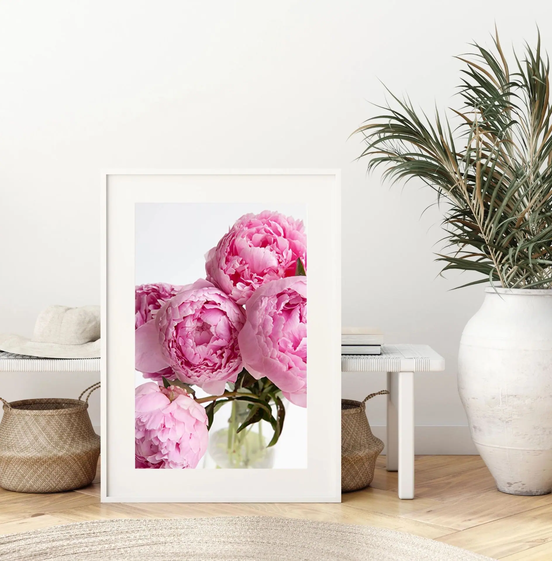 Peony-Flower-Poster-Nordic-Blu
