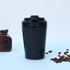 Caneca de Café com Aparência Premium e Escala, Caneca Térmica Simples, Copo Compacto Portátil de Aço Inoxidável 304, Porta-copos para Carro