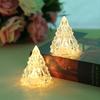 Luz de noche Iceberg, luz de noche creativa de diamante de cristal con forma de montaña nevada, luz de ambiente para dormitorio, luz decorativa navideña