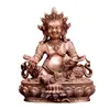 Cobre Púrpura Zangcun "Deuses da Riqueza das Cinco Direções por Cor e Sobrenome" Uso Doméstico Interno "Deuses da Riqueza Amarelo Preto Vermelho Verde Branco" Ornamento de Estátua de Buda de Cobre