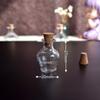 Casa de muñecas miniatura mini botella de cristal para deseos tapa de corcho flotante botella transparente decoraciones DIY accesorios colgantes
