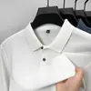 Camisa Polo para Hombre de Primavera y Otoño, Camiseta de Manga Larga con Cuello para Negocios Casual de Edad Media, Camisa Base de Color Sólido
