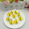 Mini Lindo Abeja de Simulación 3D Accesorios para Pasadores DIY Colgante de Felpa Pequeños Adornos de Joyería Material de Fieltro
