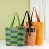 Sacola de Papel Dupont com Logo Personalizado, Resistente a Rasgos, Bolsa de Mão Lavável, Bolsa de Compras Vintage com Textura Criativa, Tendência