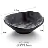 Prato para Condimentos A5 Imitação de Porcelana Preto Fosco Prato para Molho Prato Pequeno para Sabores Estilo Japonês Coreano Criativo Personalizado Imitação de Porcelana Melamina Louça