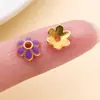 Aleación de Zinc Esmaltada Multicolor Base de Flor Espaciador Patrón Vintage Pulsera de Perlas DIY Accesorios de Joyería al por Mayor