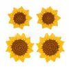 Girassóis Crochê Artesanais Acabados, Buquês Realistas de Girassol Tricotados, Flores de Lã DIY Atacado, Flores de Crochê