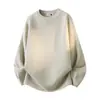 Suéter de punto de cuello redondo para hombre, de rayas o color liso, estilo simple, adecuado como capa base, con una estética "old money", para otoño e invierno, venta al por mayor desde una fábrica transfronteriza