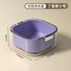 Cesta de Drenaje para Fregadero de Cocina Sala de Estar Hogar Bandeja para Lavar Frutas Cesta de Plástico Simple de Doble Capa para Verduras