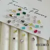 Pedras de Strass Retangulares Octogonais para Nail Art Brilhantes da Moda Quadrados de Mahjong 6*8 Strass de Fundo Plano Azul Lago Branco Acessórios de Nail Art