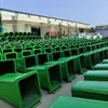 Venta al por mayor del fabricante Cubo de basura de hierro de 240L para uso en exteriores, de 240L montado en remolque, engrosado, de gran capacidad, comercial montado en pared, galvanizado