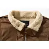 ORIGTEEN Chaqueta de Algodón Cálida Holgada Estilo Retro para Hombres y Mujeres Abrigo de Felpa de Ante de Algodón Cuello Alto Chaqueta de Trabajo MY9032