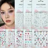 Set de pegatinas transfronterizas de perlas y diamantes, pegatinas faciales de gemas de pedrería, pegatinas para cejas, accesorios faciales para niños, pegatinas de diamantes para maquillaje