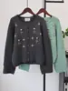 Cardigã de crochê floral resistente, um estilo doce e feminino, nova coleção outono/inverno 2026, casaco suéter folgado estilo coreano para mulheres