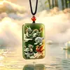 Cadenas para suéter largas versátiles con colgantes en varios estilos, caracteres auspiciosos, bestias míticas, colgantes cuadrados flotantes, regalos culturales y creativos de estilo chino al por mayor