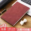 Caderno de Negócios Couro Macio Carneiro Caderno com Logo Imprimível A5 550 Bloco de Notas Atas de Reunião de Trabalho