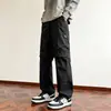 Pantalones de trabajo retro estilo americano multibolsillos, para hombre, pierna recta, corte holgado, otoño/invierno, pantalones largos casuales para hombre de calidad de exportación