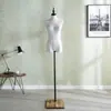 Suporte de exibição de modelo adereços loja de roupas manequim corpo inteiro vitrine manequim vestido de noiva modelo de boneca falsa suporte modelo infantil meio corpo