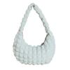 2024 nuevo color caramelo burbuja estilo occidental principios de otoño nube estilo coreano a la moda a cuadros plisado bolso de hombro portátil para mujer