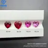 Cabujón de Corindón Forma de Corazón #8 Piedra Suelta, Piedra Suelta Forma de Corazón de Rubí, Resistente al Calor, No Decolora, Adecuado para Montaje en Cera, Disponible al por Mayor.