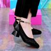 Sandalias de cuero suave para mujer moda primavera y otoño 2022 zapatos de madre versátiles zapatos de vestir elegantes suela blanda pies que no se cansan 7210