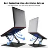 Soporte Plegable para Laptop Giratorio 360°, Aleación de Aluminio Disipación de Calor Antivibración Elevador de Laptop para Oficina y Gaming para Portátil, Tableta, Tableta de Dibujo (Hasta 17)