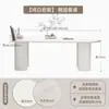 Mesa de jantar em pedra sinterizada branca pura com cadeiras de jantar mesa de negociação minimalista moderna mesa de jantar semi-circular econômica para apartamento pequeno