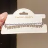 Cristal Quadrado Amanhecer Leve~ Pulseira de fecho quadrado de zircônia, estilo europeu e americano, toque de luxo leve, acessório de mão moderno e versátil