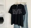 Camiseta de Manga Corta con Estampado de Letras Estilo Retro Chino Moda Americana para Mujer Verano Holgada Chic Estilo Hong Kong Top de Manga Media de Longitud Media