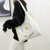 Bolsa de lona fresca pequeña de fabricantes, bolsa de lona portátil, bolsa de lona para hombro con cordón de algodón, en blanco