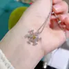 Pingente Tesouro Amarelo Azul Natural Cristal Super Rosa Gema Grau 5A Tamanho 3*3mm Prata 925 Inlay de Precisão