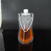 Bolsa Transparente con Boca de Succión Diámetro Grande Grado Alimenticio Bolsa para Cerveza Bolsa para Leche de Soya Bolsa para Sopa Desechable Bolsa con Boca de Succión Auto-soportante Bolsa