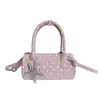 Bolsa de mano casual simple de nuevo estilo para la primavera de 2026, bolsa tote pequeña, bolsa tipo almohada de lunares para mujer, bolsa de hombro único, bandolera