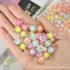 Doces Macarons Contas Transparentes Acrílico Contas Soltas DIY Pulseira de Contas Feita à Mão Colar Acessórios de Joias Atacado