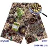 Estilo pequenos strass design DIY 6 jardas estampa batik conjunto de cera tecido para roupa cera de cristal