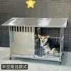 Casa de Cachorro para Exterior Villa de Cachorro em Aço Inoxidável Proteção contra Chuva e Sol Casa de Cachorro Grande Grande Aço Inoxidável 304