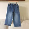 Jeans Lavados Estilo Coreano 2026 Ropa Infantil 26 Estilo Otoño Niños Pequeños y Medianos Pantalones Rectos Versátiles para Niñas Pantalones Casuales