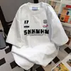 Verano 2025 Casual Holgado Versátil Pareja Ins Tops Hombres y Mujeres Mismo Estilo Personalizado Estilo Simple Camisetas de Manga Corta Estampadas