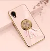 Funda para teléfono móvil Samsung A23 para A23E versión japonesa 6D color sólido chapado funda protectora anillo de astronauta hebilla succión para coche